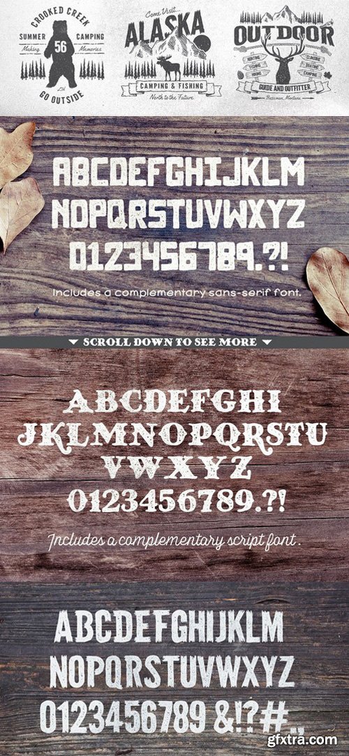 CM - North Western Font + Vectors BUNDLE 296545