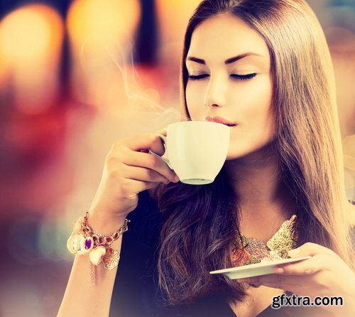 Woman with Coffee 25xJPG