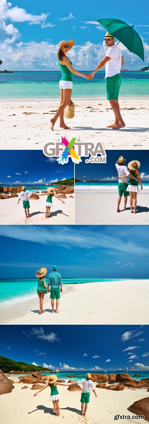 Stock Photo - Couples on the Beach