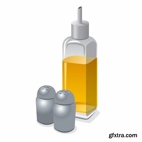 Collection of vector image sunflower oil sunflower bottles 25 Eps