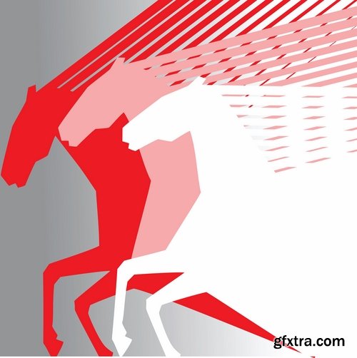 Collection of vector picture horse racing jockey jump racetrack 25 Eps