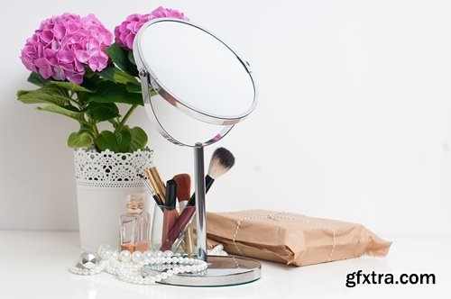 Collection of interior dresser dressing table mirror girl doing makeup 25 HQ Jpeg