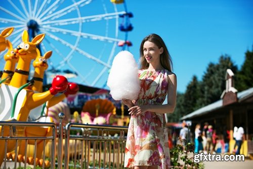 Collection of people eating cotton candy holiday children girl park 25 HQ Jpeg