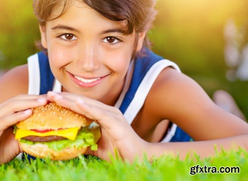 Collection of people eat burger sandwich lunch 25 HQ Jpeg