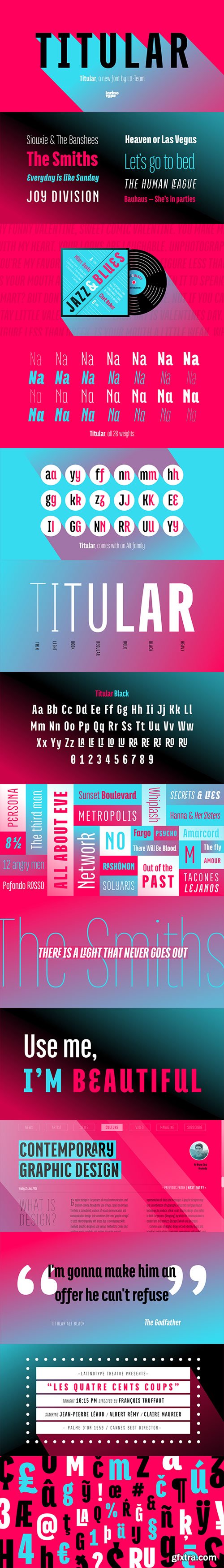 Titular - Designed for Use in Headings 28xOTF $239 NEW!