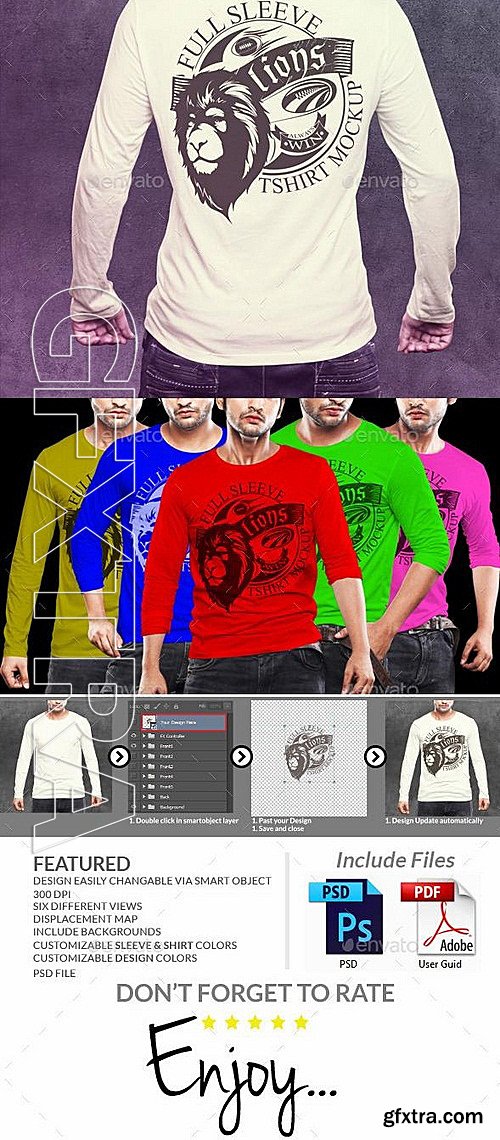 GraphicRiver - Full Sleeve Tshirt Mockup 12071201