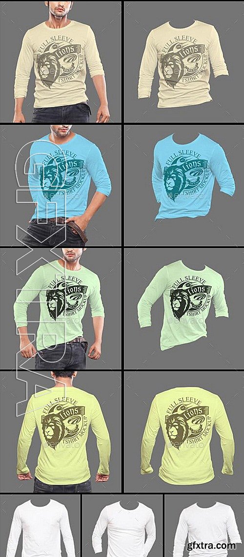 GraphicRiver - Full Sleeve Tshirt Mockup 12071201