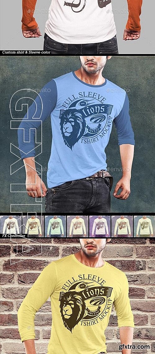 GraphicRiver - Full Sleeve Tshirt Mockup 12071201