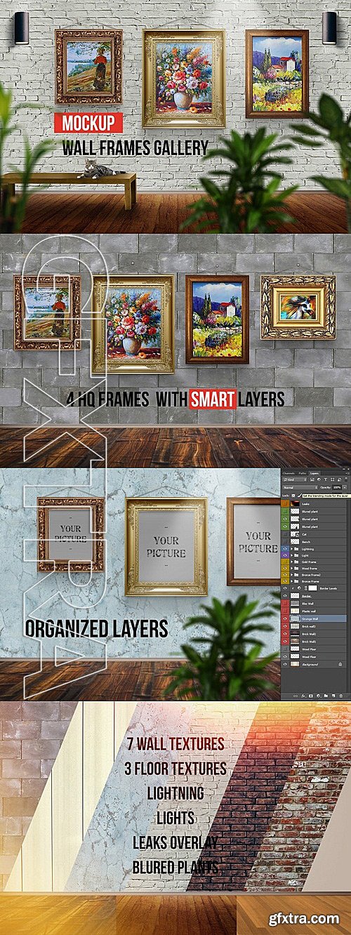 CM - Wall Frames Gallery Mockup 316681