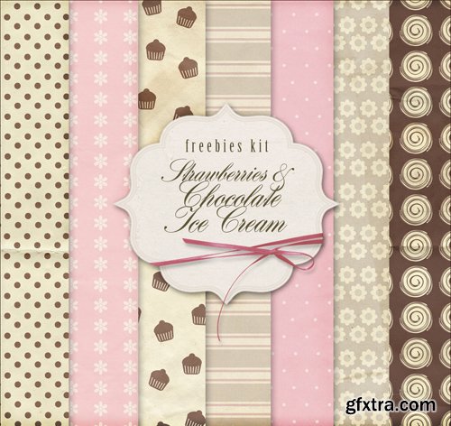 Paper Background Textures - Chocolate Ice Cream