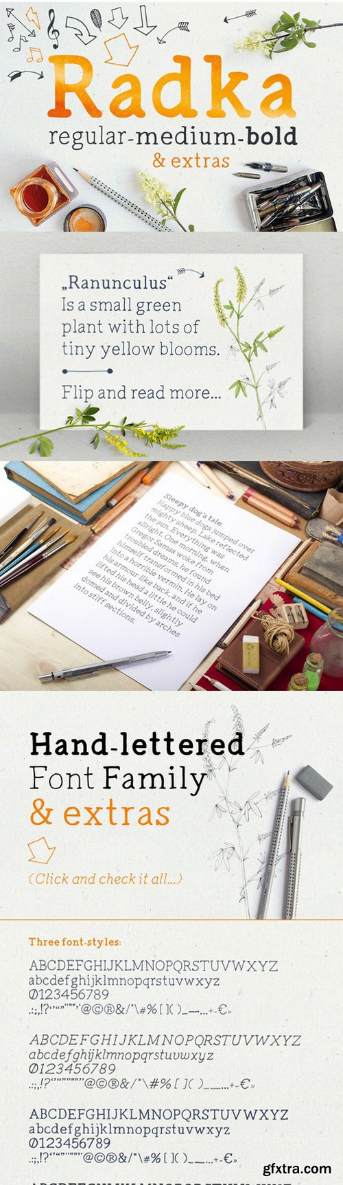 CM - Radka: handmade font family + extras 294967