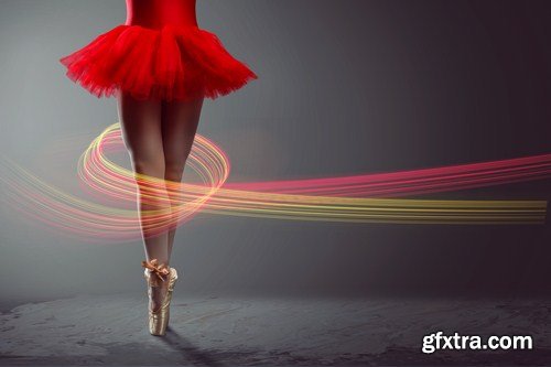 Beautiful legs of a dancer in pointe 8x JPEG