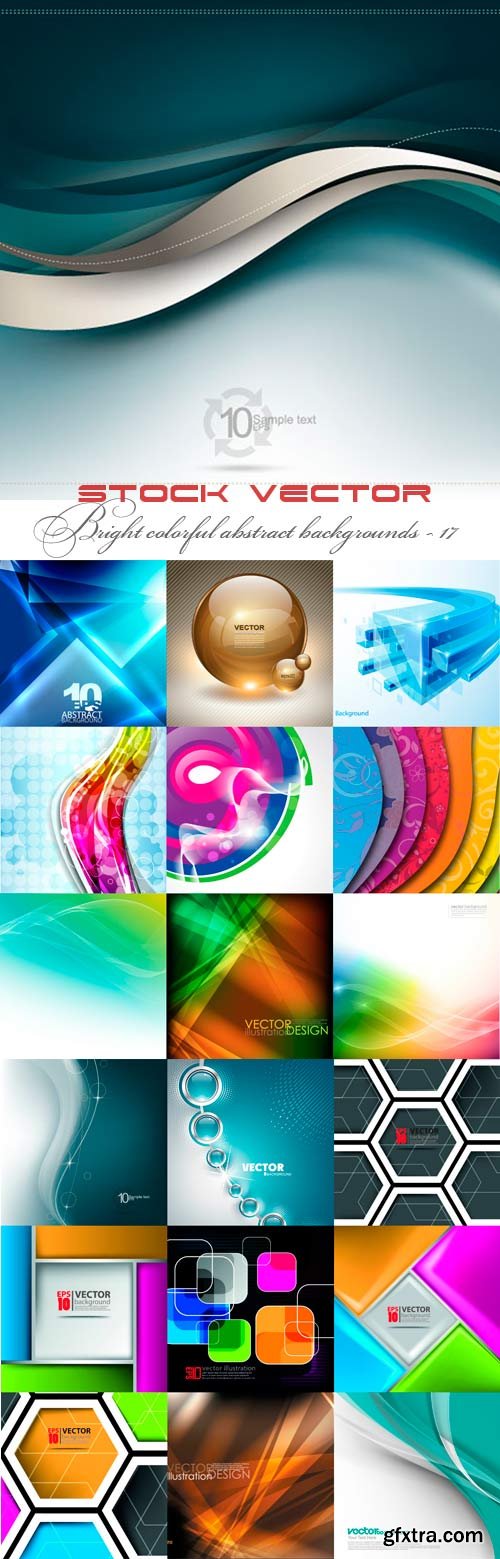 Bright colorful abstract backgrounds vector - 17