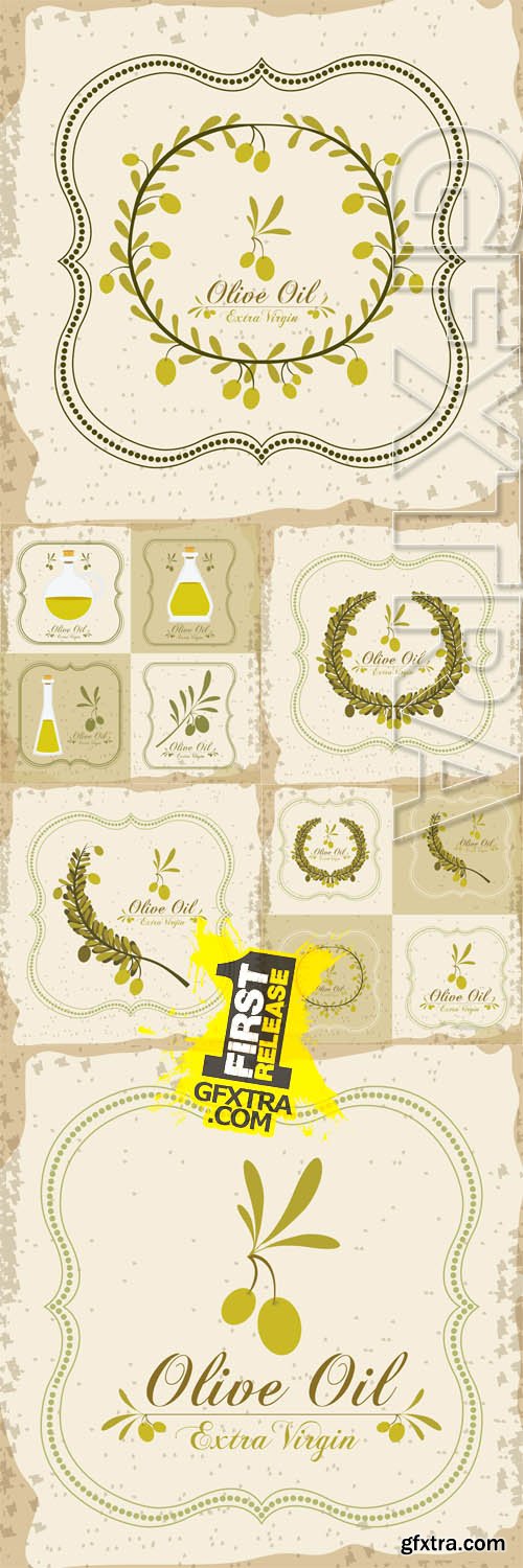 Olive Oil Vector Design Set