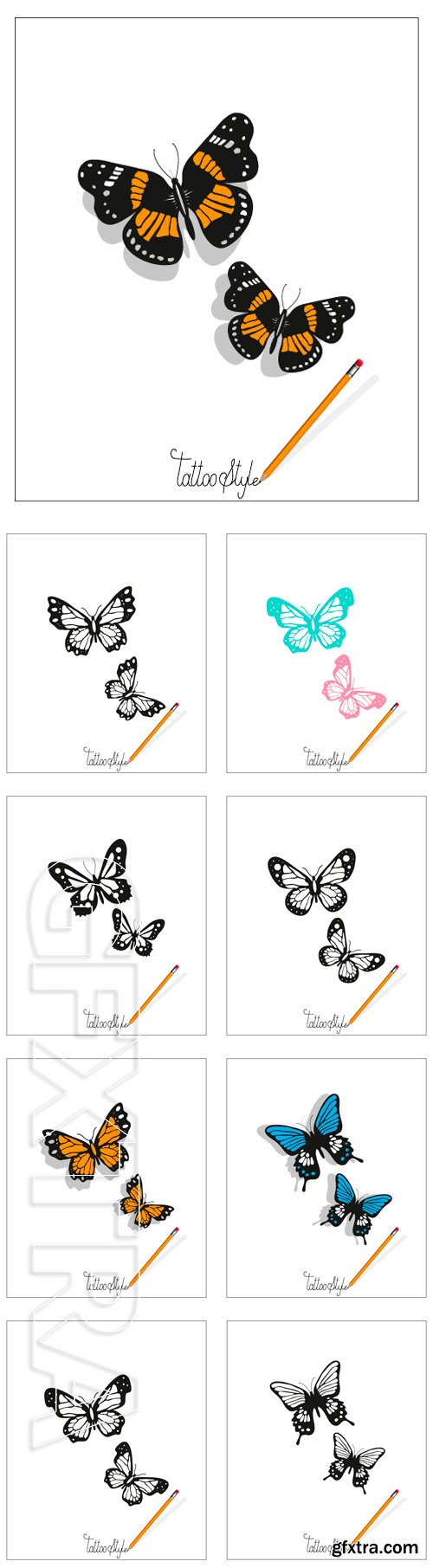 Stock Vectors - Butterfly tattoo