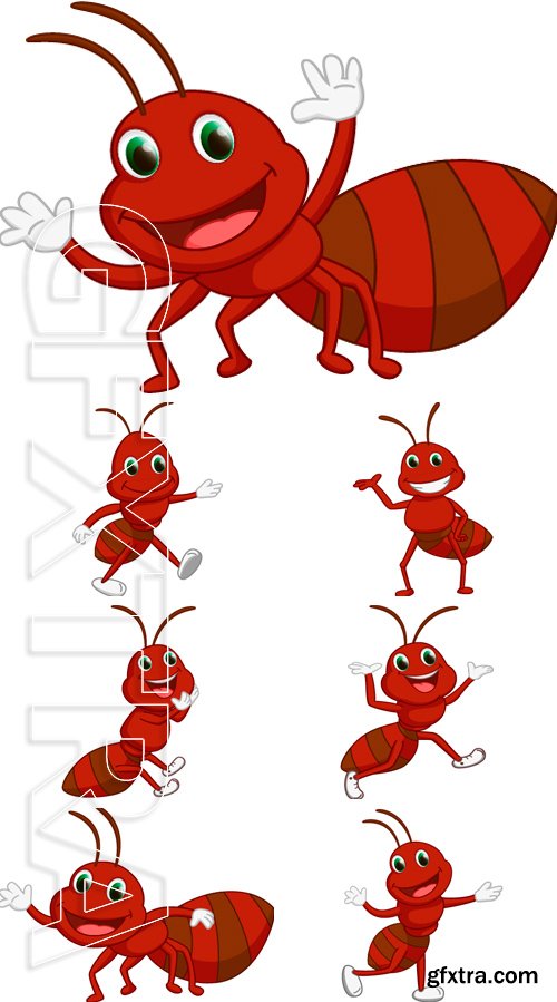 Stock Vectors - Happy ant cartoon