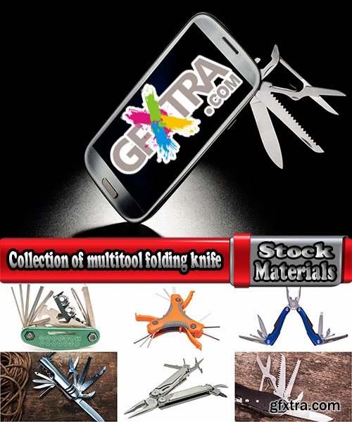 Collection of multitool folding knife tool universal pliers 25 HQ Jpeg