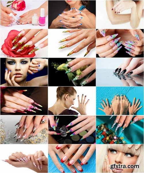 Collection of beautiful makeup manicure girl hand face 25 HQ Jpeg