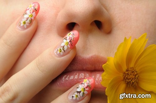 Collection of beautiful makeup manicure girl hand face 25 HQ Jpeg