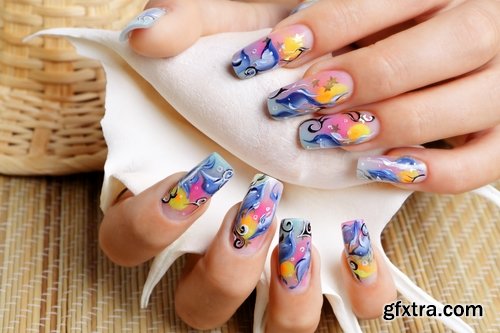 Collection of beautiful makeup manicure girl hand face 25 HQ Jpeg