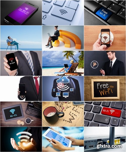 Collection of high-tech technology Wi fi mobile phone tablet 25 HQ Jpeg