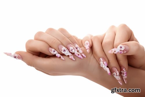 Collection of beautiful makeup manicure girl hand face 25 HQ Jpeg