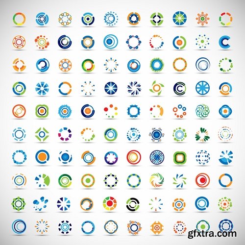 Collection picture vector logo illustration of the business campaign #6-25 EPS