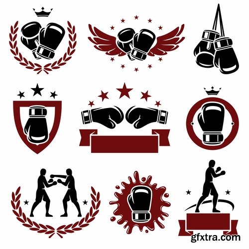 Collection of vector picture different stickers on different topics marker icon label 25 EPS