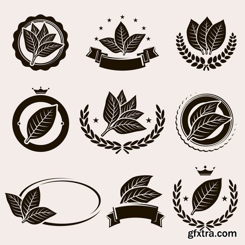 Collection of vector picture different stickers on different topics marker icon label 25 EPS