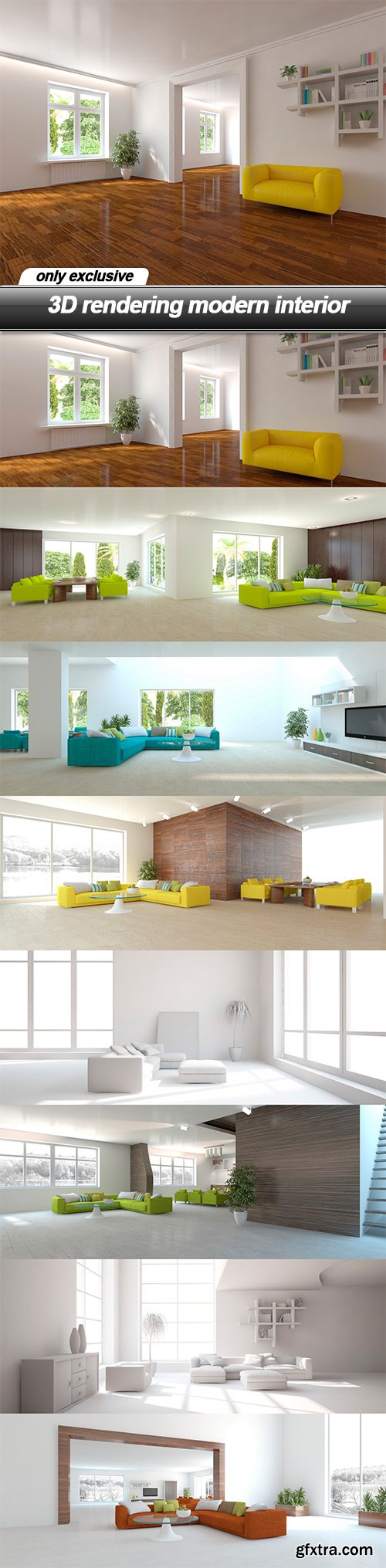 3D rendering modern interior - 8 UHQ JPEG