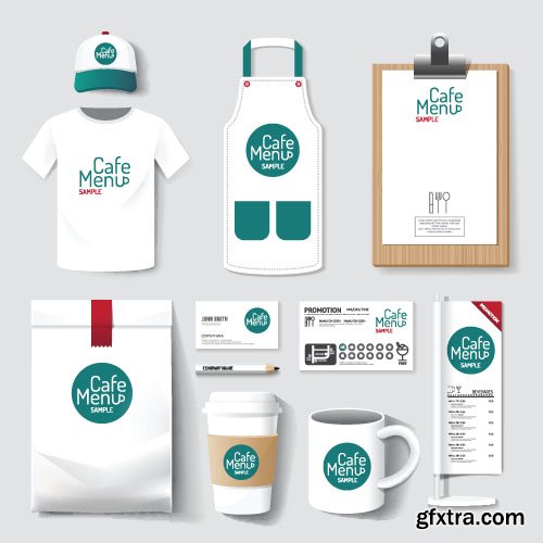 Cafe & Restaurant Corporate Set - 13xEPS