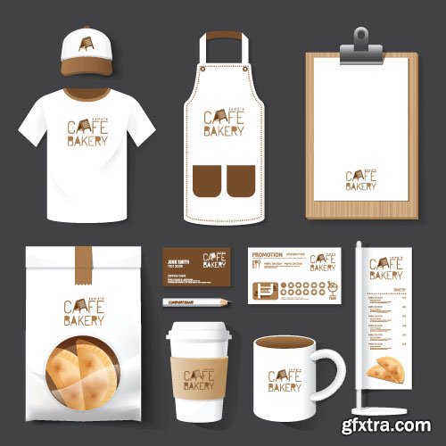 Cafe & Restaurant Corporate Set - 13xEPS