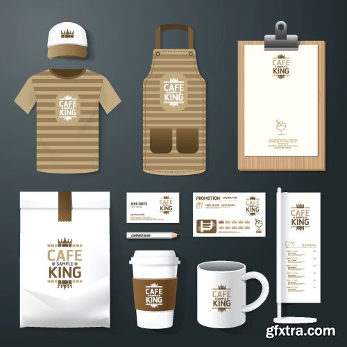 Cafe & Restaurant Corporate Set - 13xEPS