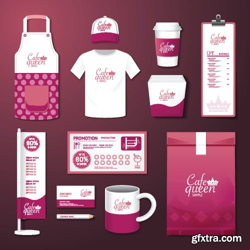 Cafe & Restaurant Corporate Set - 13xEPS