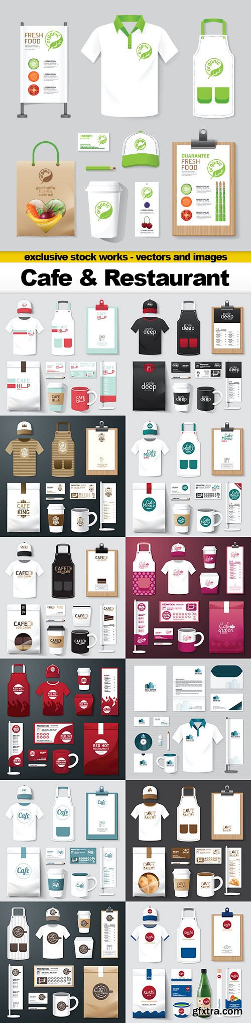 Cafe & Restaurant Corporate Set - 13xEPS