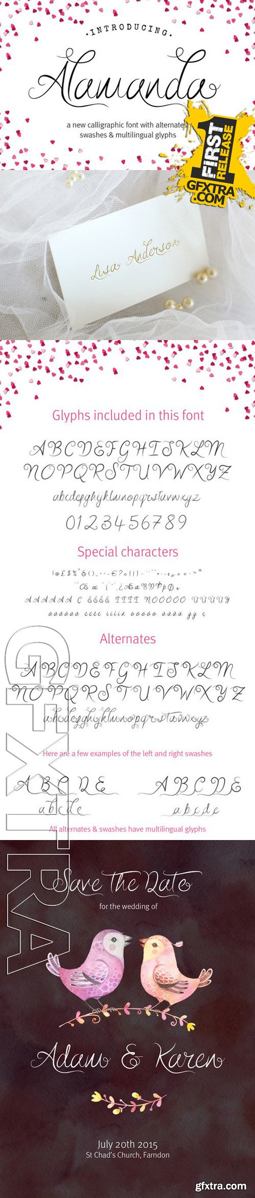 CM - Alamanda calligraphy font 321016