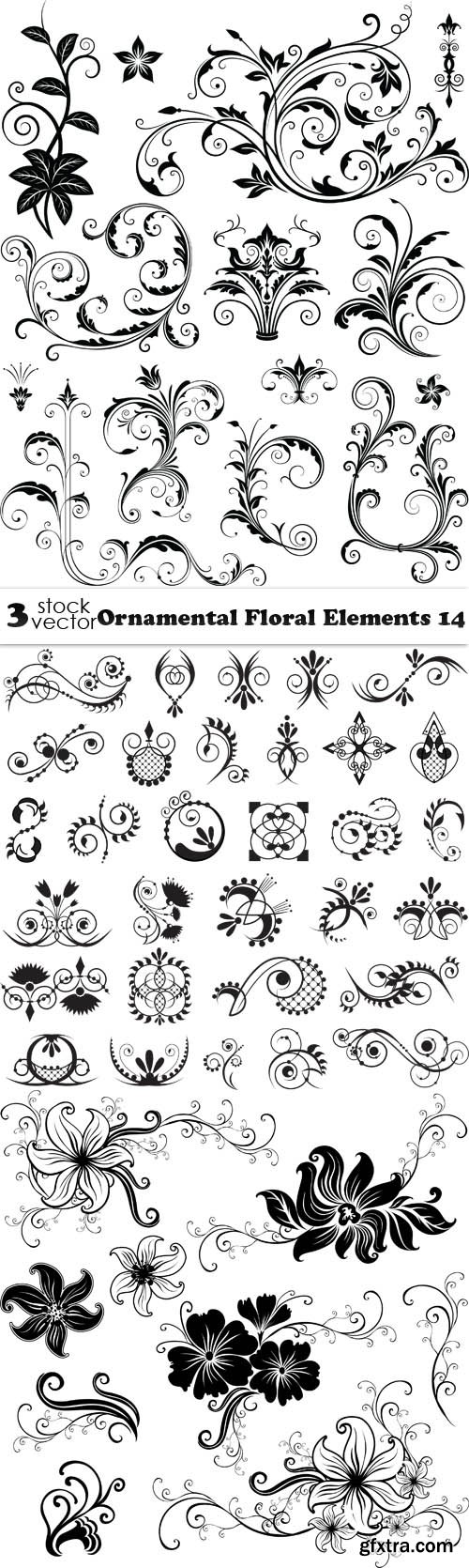 Vectors - Ornamental Floral Elements 14