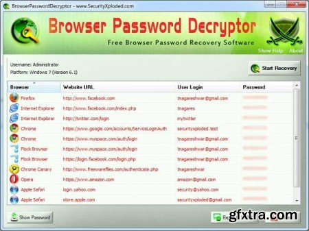 Browser Password Decryptor v7.2 Final (+ Portable)