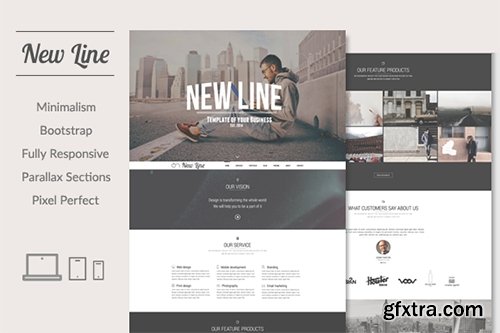 New Line v0.10 - Minimalism HTML template - CM 51695