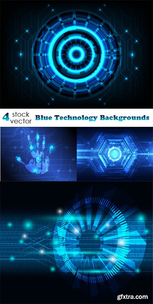 Vectors - Blue Technology Backgrounds