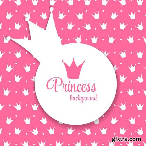 Background princess crown