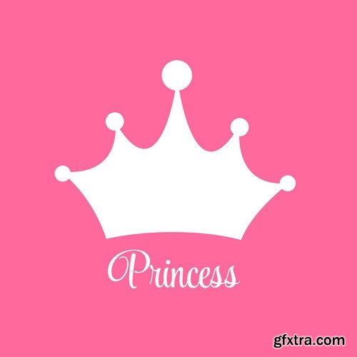 Background princess crown