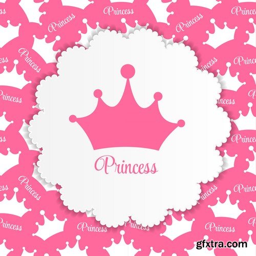 Background princess crown