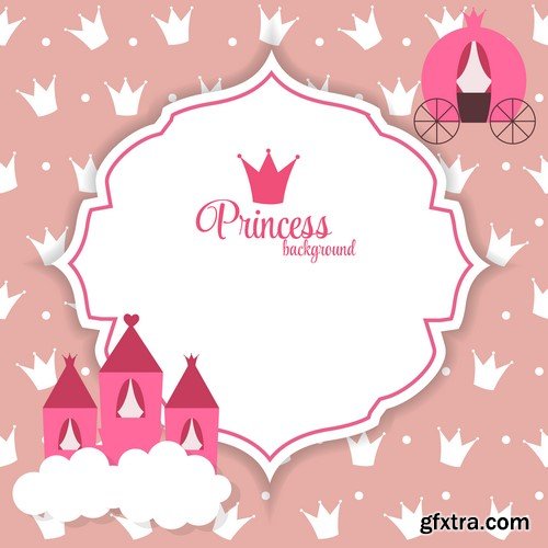 Background princess crown