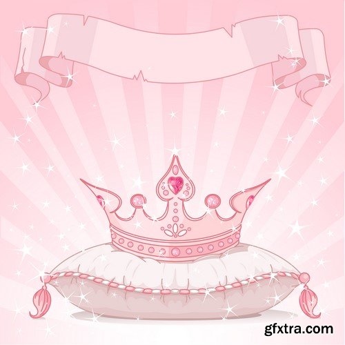 Background princess crown