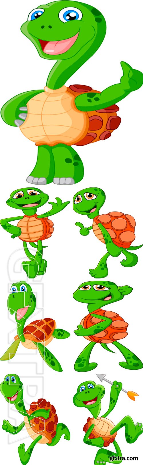 Stock Vectors - Cartoon cute turtle