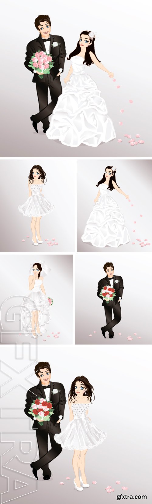 Stock Vectors - The bride and groom. Vector