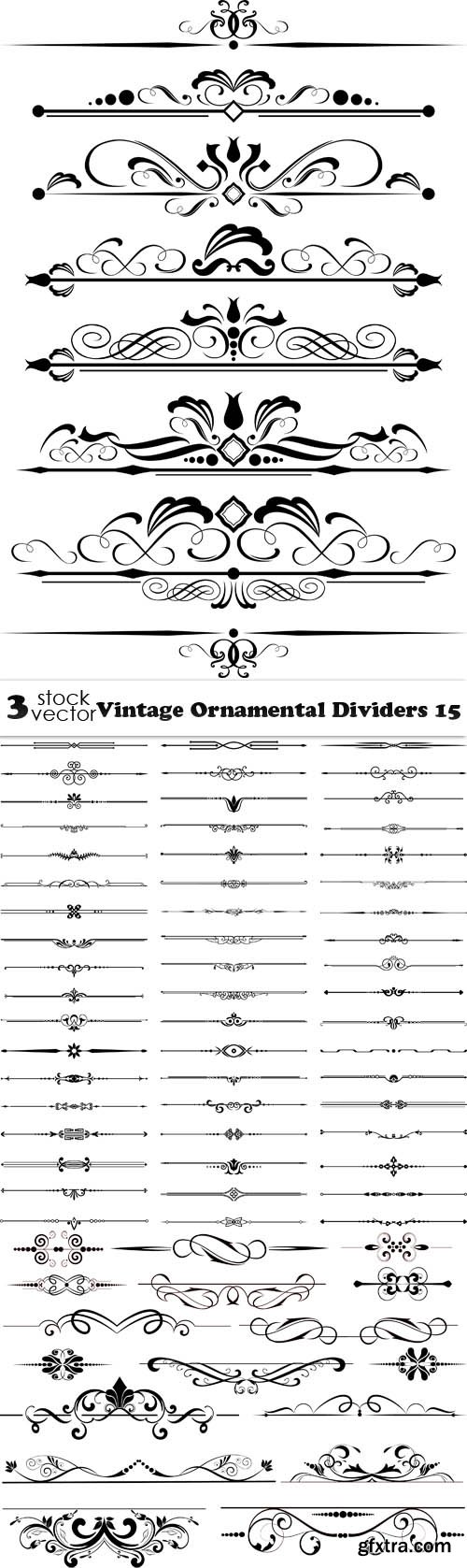 Vectors - Vintage Ornamental Dividers 15