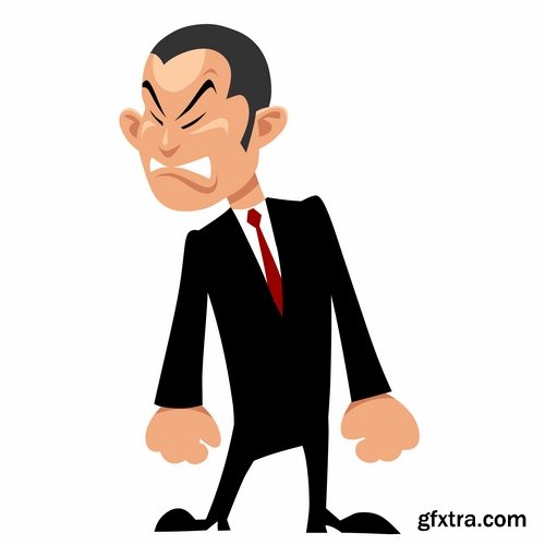 Collection of vector infographics conceptual image businessman cartoon business #2- 25 Eps