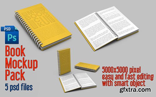 CreativeMarket Spiral Book Mock-Up